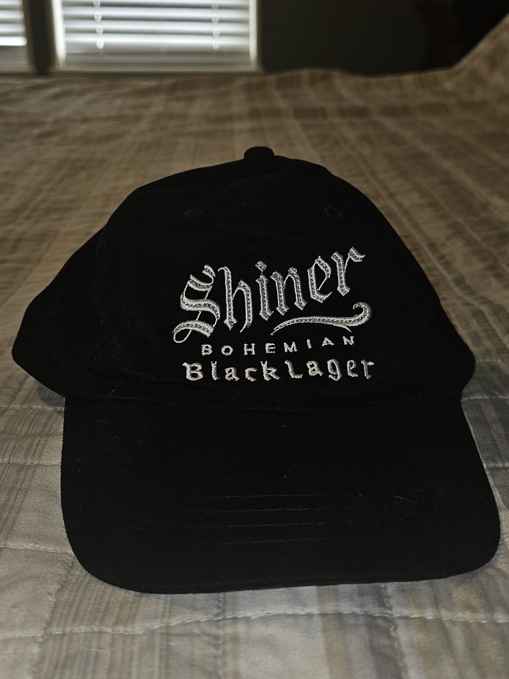 Shiner Bohemian Black Lager Black Embroidered Baseball Cap